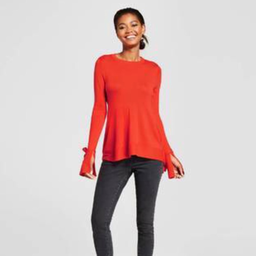 A new day relaxed bell sleeve pullover Large